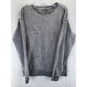 American Eagle Long Sleeve Gray Sweatshirt Pullover Acid Wash Medium Distressed